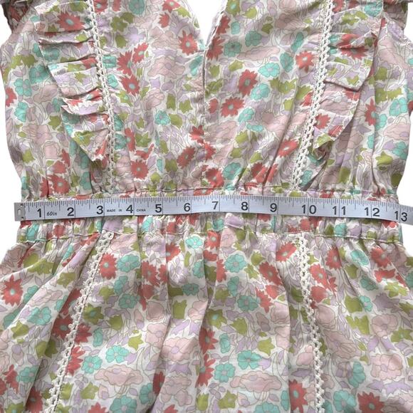 Love The Label Ines Floral Ivory Tiered Ruffle Mini Dress Size S - Picture 15 of 15